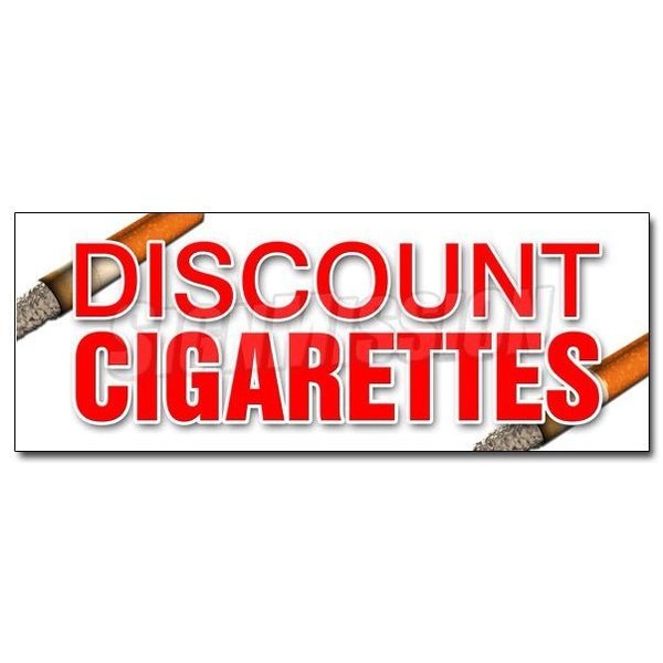 Signmission DISCOUNT CIGARETTES DECAL sticker cheap tobacco smoking cigar smoke brand, D-12 Discount Cigarettes D-12 Discount Cigarettes